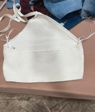 Top corto blanco talla L