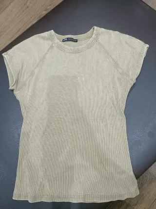 Camiseta Zara marrón mujer