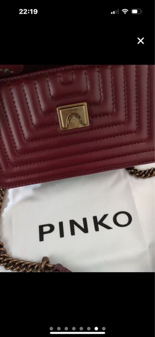 Borsa Pinko Mini Love Quilting bordeaux