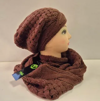 Gorro y cuello lana Menta, nuevo