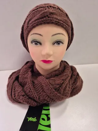 Gorro y cuello lana Menta, nuevo