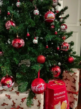Palline Natale Coca-Cola Rosse e Bianche