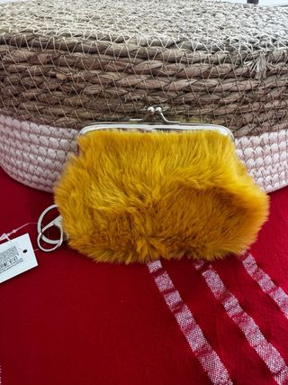 Portamonete senape pelo