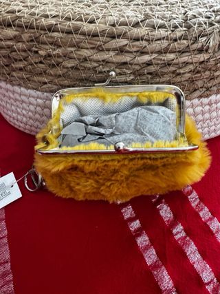 Portamonete senape pelo