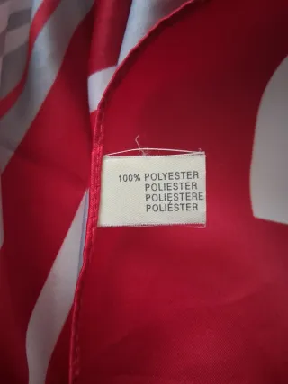 Foulard quadrato donna rosso e bianco