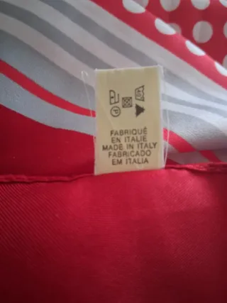 Foulard quadrato donna rosso e bianco