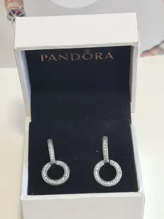 Pendientes Doble Aro Pandora Plata