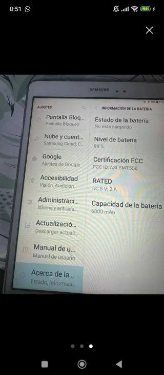 Samsung Tab A Blanca
