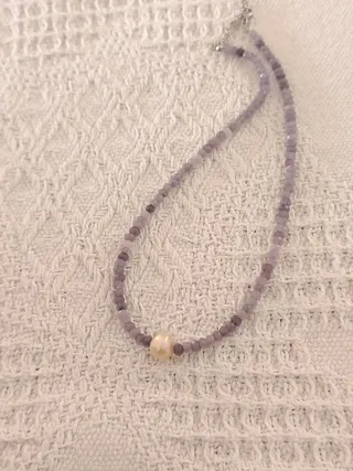 Collar perlas y piedras naturales