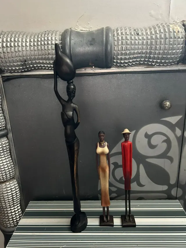 Lote 3 figuras africanas