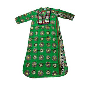 Vestito lungo verde fantasia