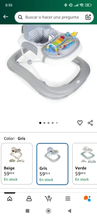 Andador o tacatá bebé