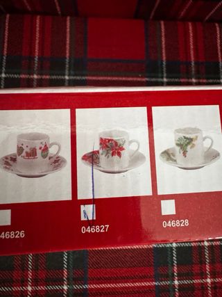 Set 6 Tazzine Caffè Natale Porcellana