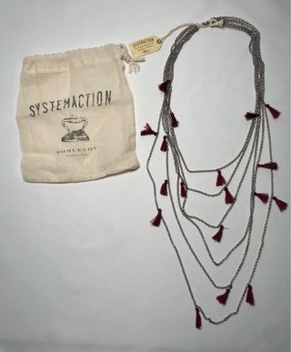 Collar Systemaction multicadenas con flecos