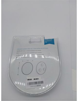 Espejo de Aumento con ventosas, Aluminio Cromado,
