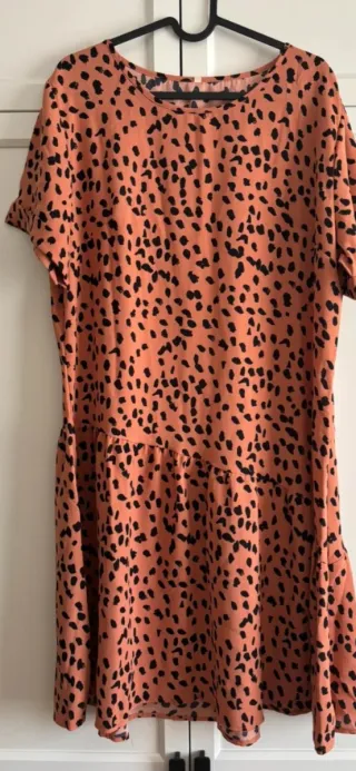 Vestido estampado leopardo naranja