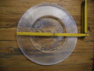 Fuente/Plato 34 cm de diámetro de cristal redondo