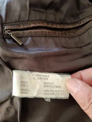 Bomber Cuero Búfalo Francesa M/L Medidas indicadas