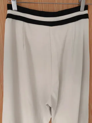 Calças wide leg creme Lissimo