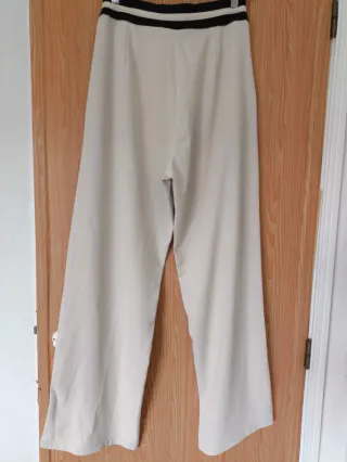 Calças wide leg creme Lissimo