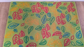 Alfombra hojas verde 1,80x1,20