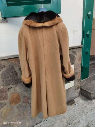 Cappotto Lana Vergine Donna Cammello