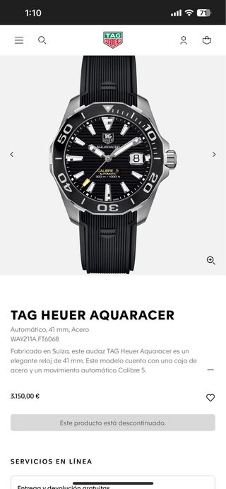 TAG Heuer Aquaracer Calibre 5 Automático