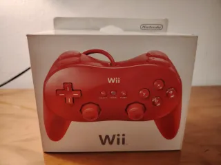 Mando Wii Pro Rojo Nintendo PERFECTO ESTADO