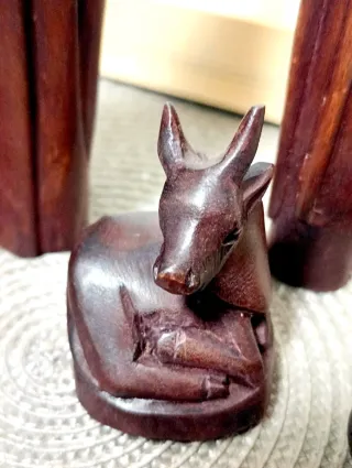 Presepe etnico legno intagliato a mano collezione