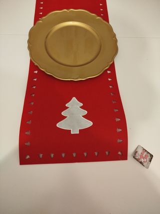 Runner Tavola Natalizio Rosso Alberi