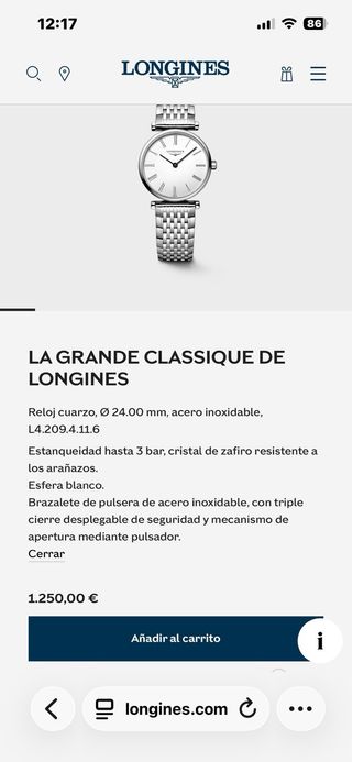 Reloj Longines la grande classique 24mm mujer