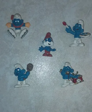 Conjunto 5 Figuras Los Pitufos