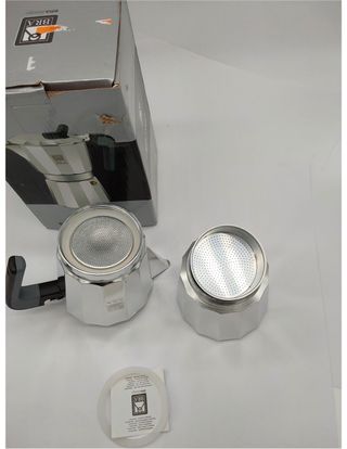 BRA Deluxe Cafetera italiana, Aluminio, Plata, 12