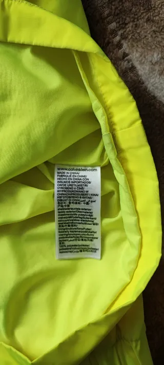 Cortavientos Calvin Klein Amarillo Neón