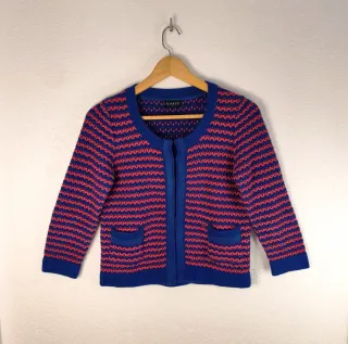 Chaqueta punto SOAKED azul/rosa Talla S