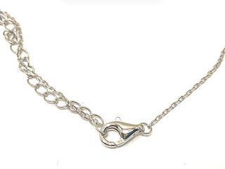 cadena plata 925mm con piedra con circonita 19 2.5cm