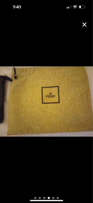 Portafoglio vintage Fendi blu navy quasi nero