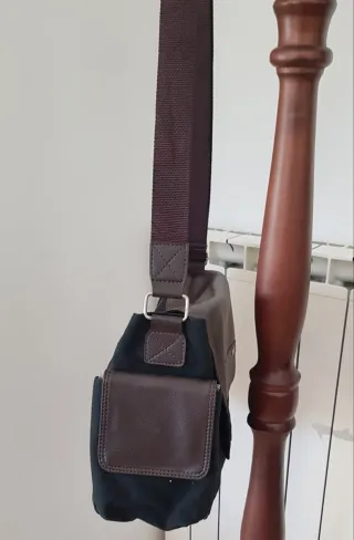 Borsa tracolla donna pelle e tessuto