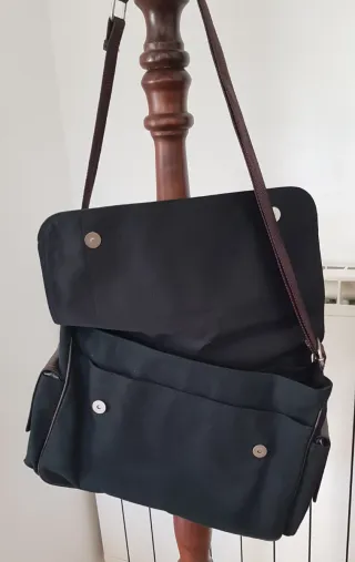 Borsa tracolla donna pelle e tessuto