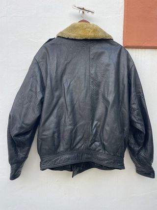 Aviador Leather Bomber Jacket Talla L