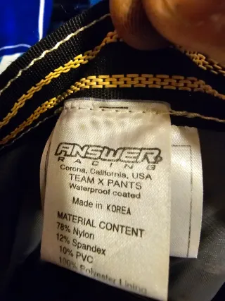 Pantalón Moto Answer Niño Azul/Negro