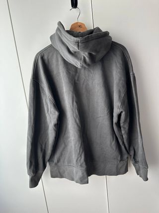 Zara Sudadera Gris Oversize Capucha Grande