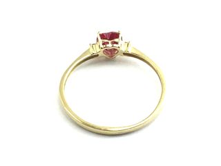 anillo oro 18k con piedra t. 17 (18,16 mm)