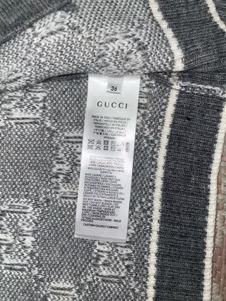 Cardigan Gucci Grigio Bianco
