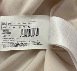 Vestido largo Naf Naf beige