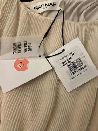 Vestido largo Naf Naf beige