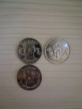 Lote 3 Monedas Futbolistas Españoles
