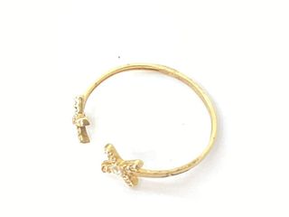 anillo oro 18k con piedra con circonita