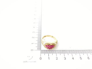 anillo oro 18k con piedra con circonita t. 16 (17,84 mm)