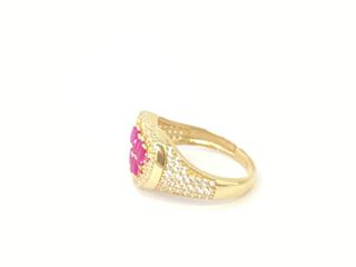 anillo oro 18k con piedra con circonita t. 16 (17,84 mm)